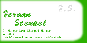 herman stempel business card